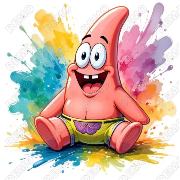 Patrick Star SpongeBob DTF Iron on Transfer Patrick Star SpongeBob DTF Iron on Transfer