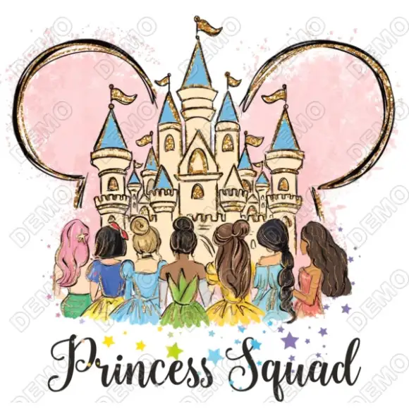 Princess Squad Disney DTF Iron on Transfer