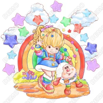Rainbow Brite Girl  DTF Shirt Iron on Transfer 