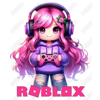 Roblox Girl Game  DTF Iron on Transfer 