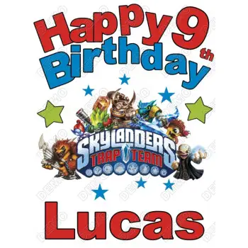 Skylanders Custom Name Birthday DTF Iron on Transfer