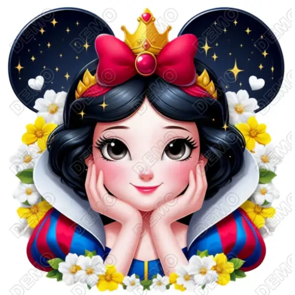 Snow White Princess DTF Iron on Transfer Snow White Princess DTF Iron on Transfer