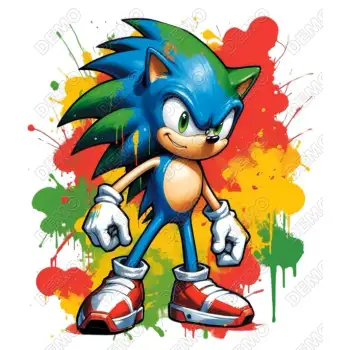 Sonic  DTF  T Shirt Iron on Transfer N5