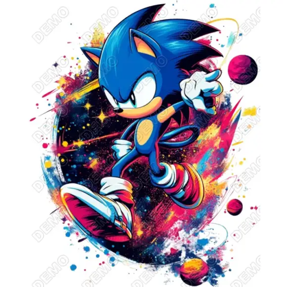 Sonic  DTF  T Shirt Iron on Transfer N6