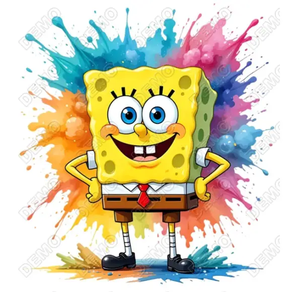 SpongeBob DTF Shirt Iron on Transfer N5 SpongeBob DTF Shirt Iron on Transfer N5