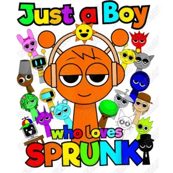 Sprunki Just a Boy  Horror Game DTF Iron on Transfer 