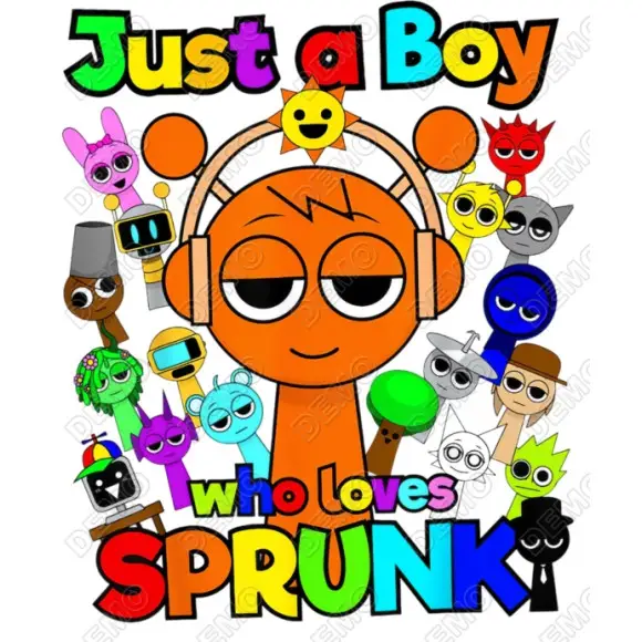 Sprunki Just a Boy Horror Game DTF Iron on Transfer Sprunki Just a Boy Horror Game DTF Iron on Transfer