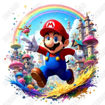 Super Mario DTF Shirt Iron on Transfer N7