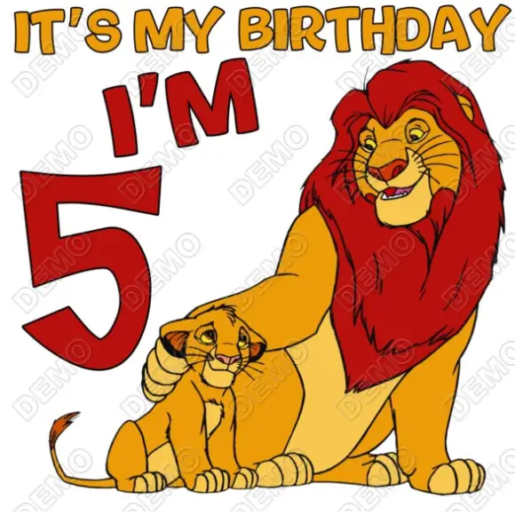 The Lion King  Custom  Birthday DTF Iron on Transfer
