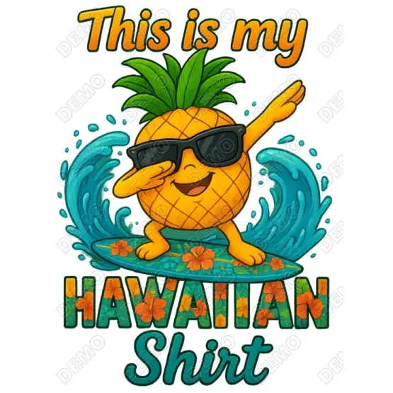 This is My Hawaiian Shirt  DTF Iron on Transfer