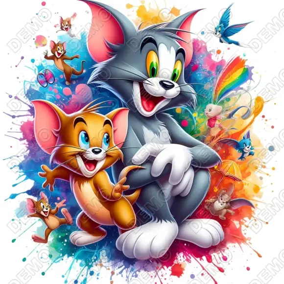 Tom and Jerry  DTF  Iron on Transfer