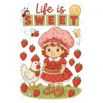 Vintage Strawberry Shortcake  DTF  Iron on Transfer