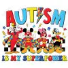 Autism Awareness Mickey DTF Iron on Transfer