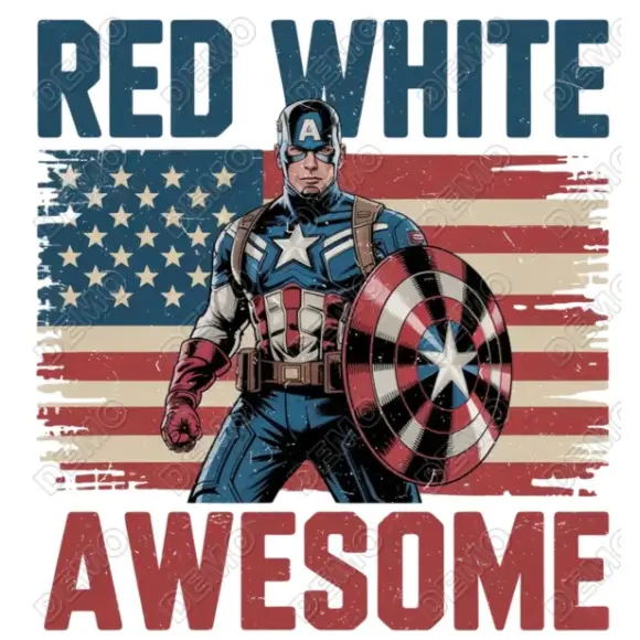 Captain America DTF Iron on Transfer Captain America DTF Iron on Transfer