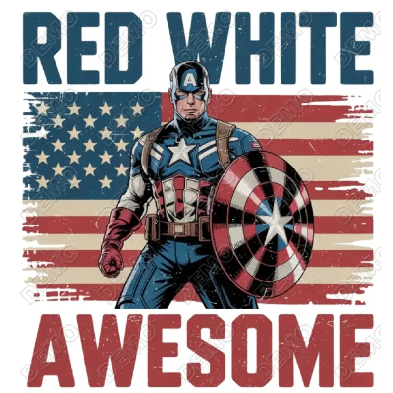 Captain America DTF Iron on Transfer Captain America DTF Iron on Transfer