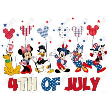 Disney Mickey Mouse  Independence day  DTF  Iron on Transfer 