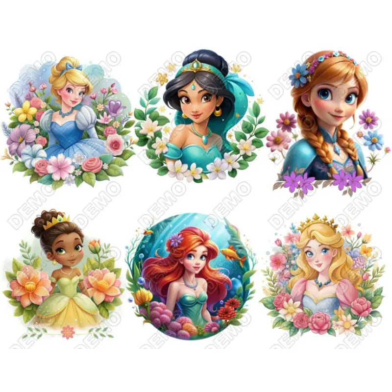 Disney Princess DTF Iron on Transfer Disney Princess DTF Iron on Transfer