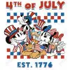 Donald Duck  Independence day  DTF  Iron on Transfer 