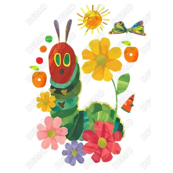 Hungry Caterpillar Flower  DTF  Iron on Transfer