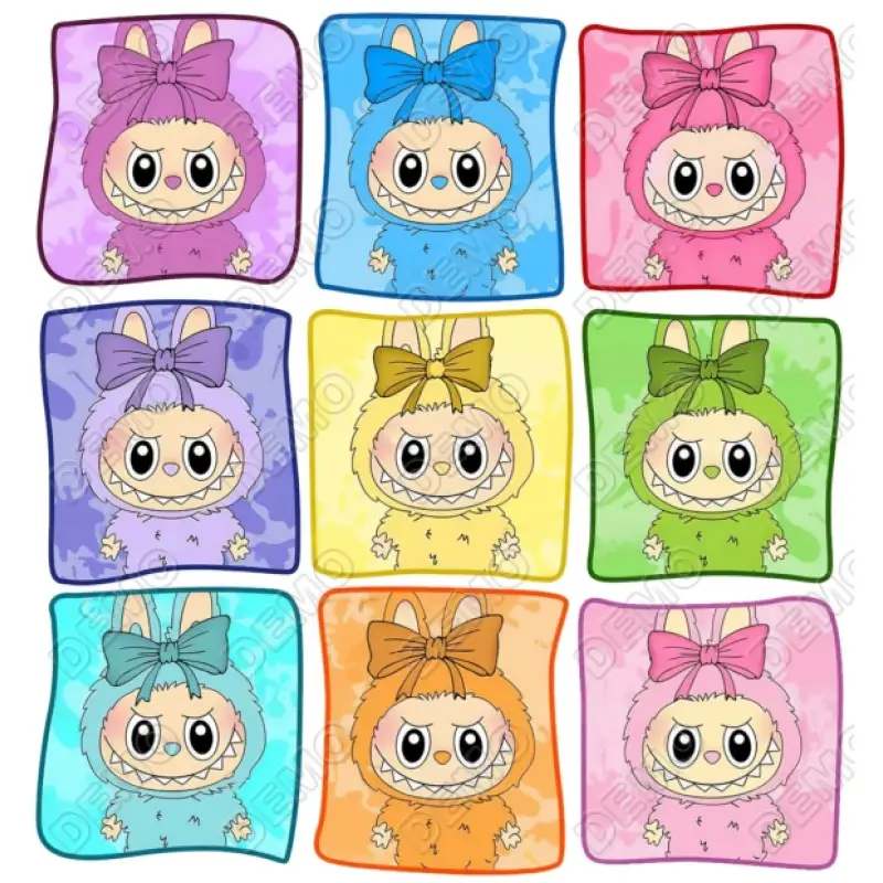 Labubu Doll DTF Iron on Transfer N2 Labubu Doll DTF Iron on Transfer N2