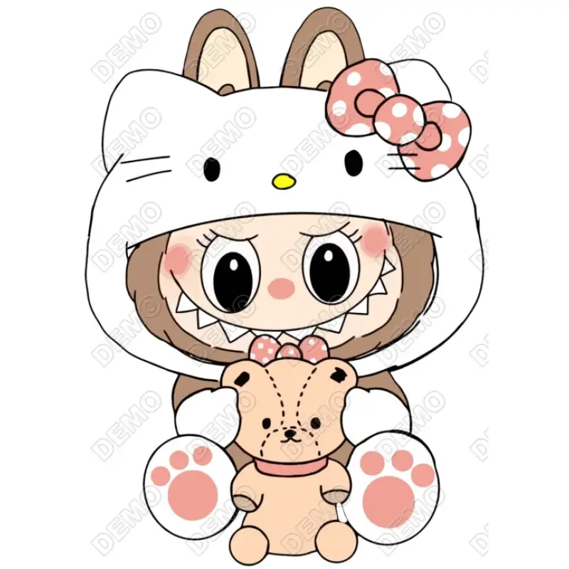 Labubu Doll DTF Iron on Transfer N3 Labubu Doll DTF Iron on Transfer N3