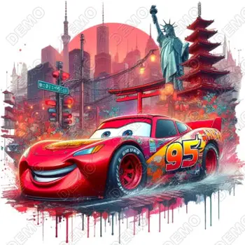 Lightning McQueen  DTF  Shirt Iron on Transfer 