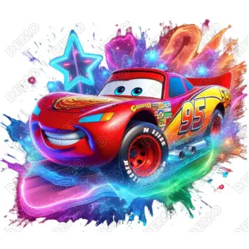 Lightning McQueen Disney  DTF  Shirt Iron on Transfer 