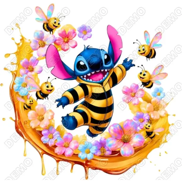 Lilo & Stitch  Bee  DTF  Shirt Iron on Transfer