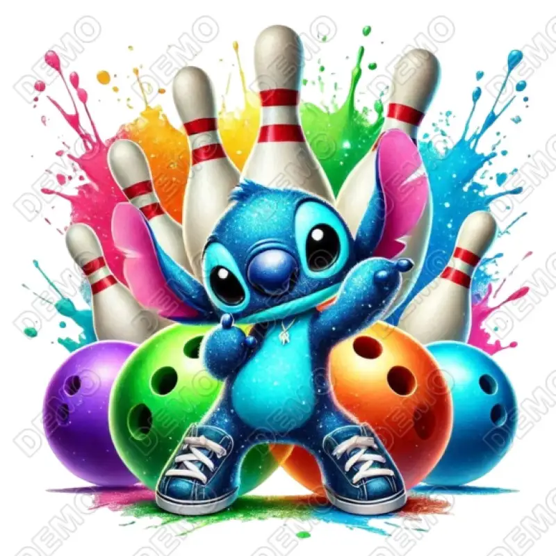 Lilo & Stitch Bowling DTF Shirt Iron on Transfer Lilo & Stitch Bowling DTF Shirt Iron on Transfer