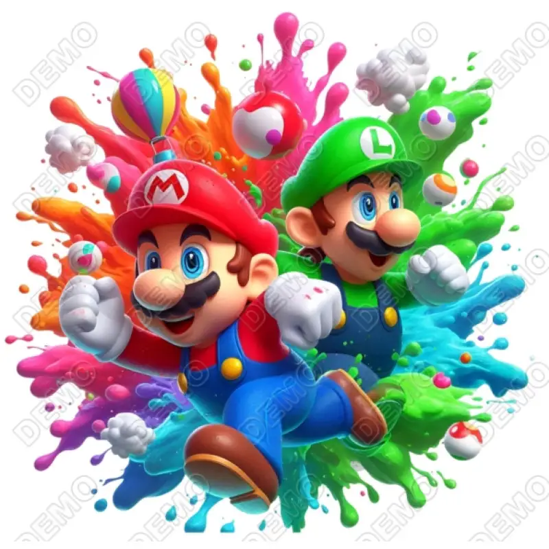 Mario Luigi DTF Iron on Transfer Mario Luigi DTF Iron on Transfer