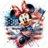 Minnie Mouse Independence day  DTF  Iron on Transfer 
