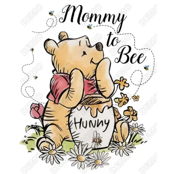 Mommy to Be Pooh DTF  Iron on Transfer