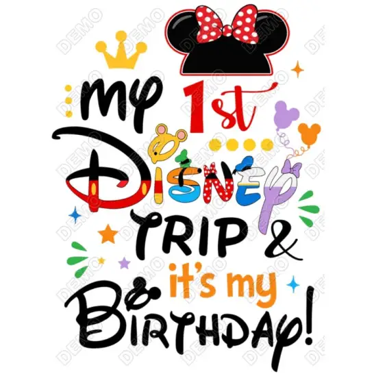 My First Disney Trip  DTF  Shirt Iron on Transfer