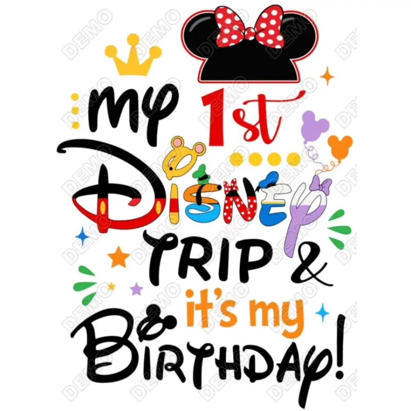 My First Disney Trip DTF Shirt Iron on Transfer My First Disney Trip DTF Shirt Iron on Transfer
