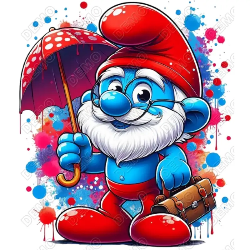 Papa Smurf DTF DTF Iron on Transfer Papa Smurf DTF DTF Iron on Transfer