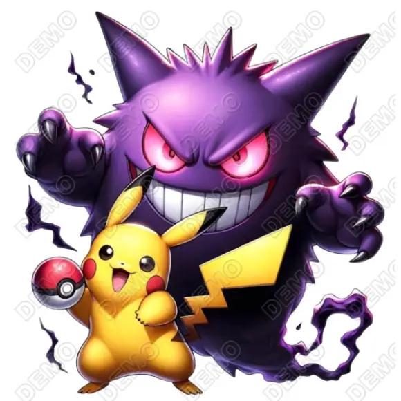 Pokemon  Gengar DTF Shirt Iron on Transfer