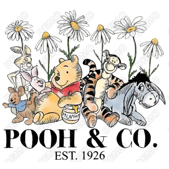 Pooh & Co. DTF  Iron On  Transfer