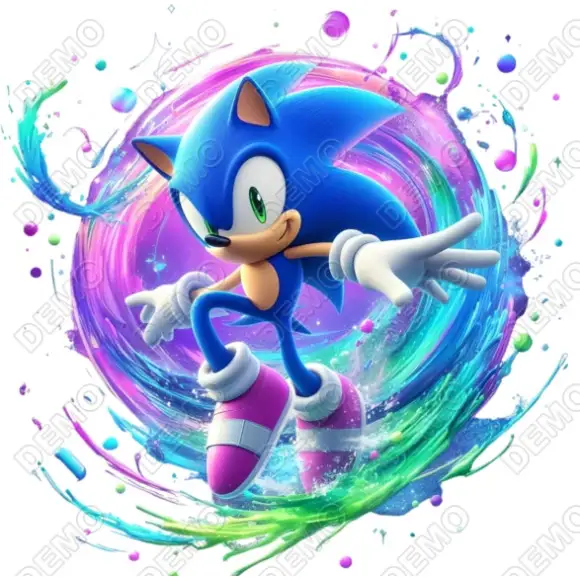 Sonic  DTF  T Shirt Iron on Transfer N9