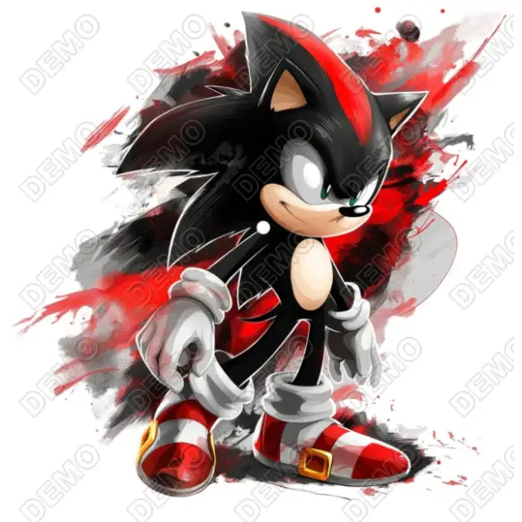 Sonic Shadow  DTF  Shirt Iron on Transfer N11