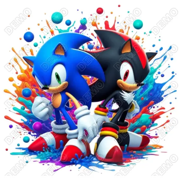 Sonic  Shadow DTF  T Shirt Iron on Transfer N8