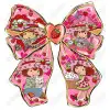 Strawberry Shortcake  Bow DTF Iron on Transfer 