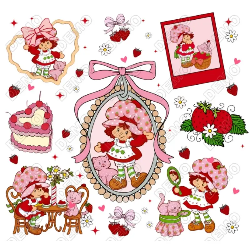 Strawberry Shortcake DTF Iron on Transfer Decal Strawberry Shortcake DTF Iron on Transfer Decal