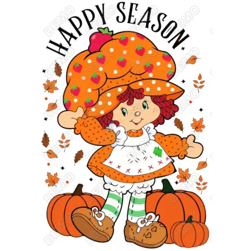 Strawberry Shortcake Fall  DTF Iron on Transfer
