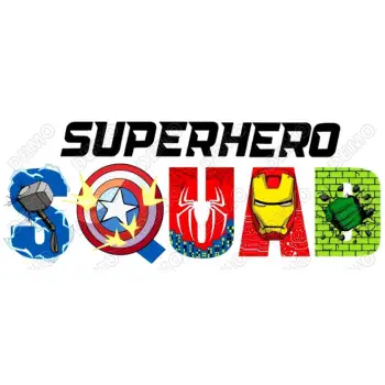 Super Hero Squad DTF  Shirt Iron on Transfer 