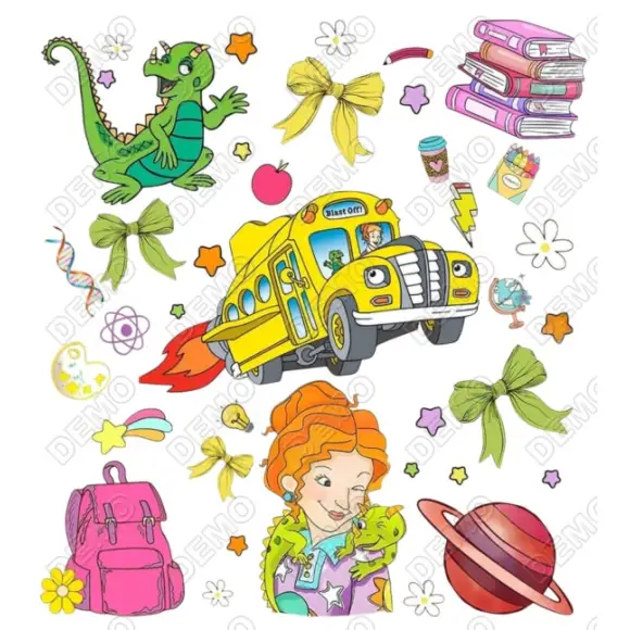 The Magic School Bus DTF  Shirt Iron on Transfer