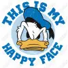 This is my Happy Face Donald Duck  DTF  Iron on Transfer 