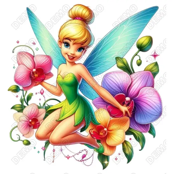 Tinker bell DTF  Shirt Iron on Transfer Decal N3