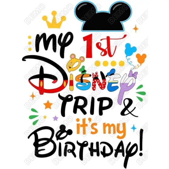 My First Disney Trip  DTF  Shirt Iron on Transfer