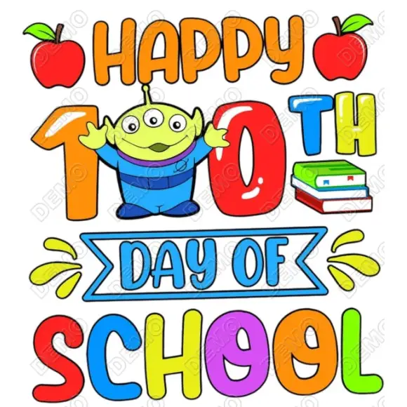 100 Days  of School  DTF  Iron on Transfer N8