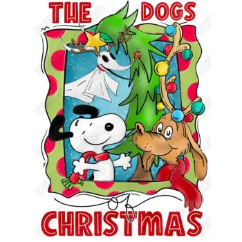 Christmas  Peanuts Dog DTF Iron on Transfer 